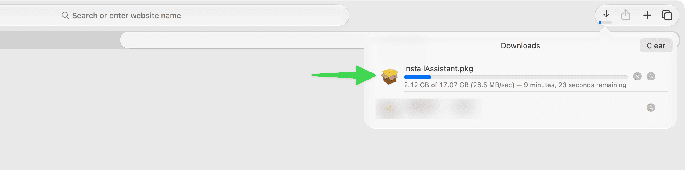Downloading macOS 27 Golden Gate Installer from Apple