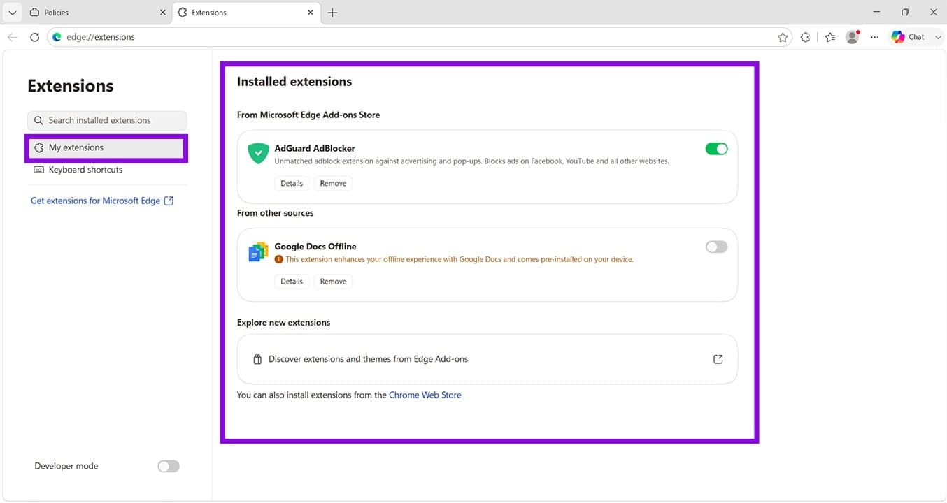 Location is turned off in system settings in Edge Version 149 6