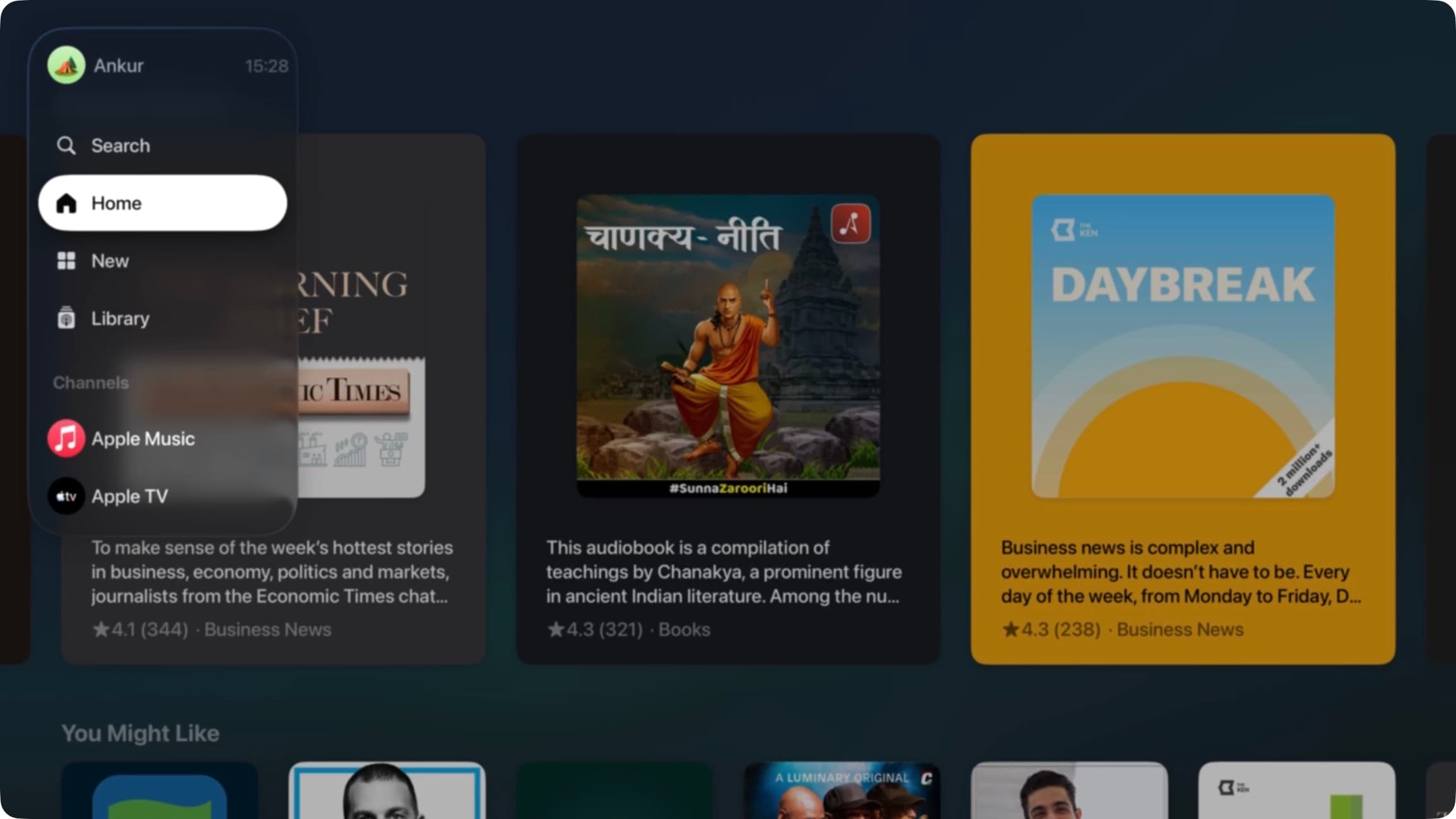 Podcasts app in tvOS 27