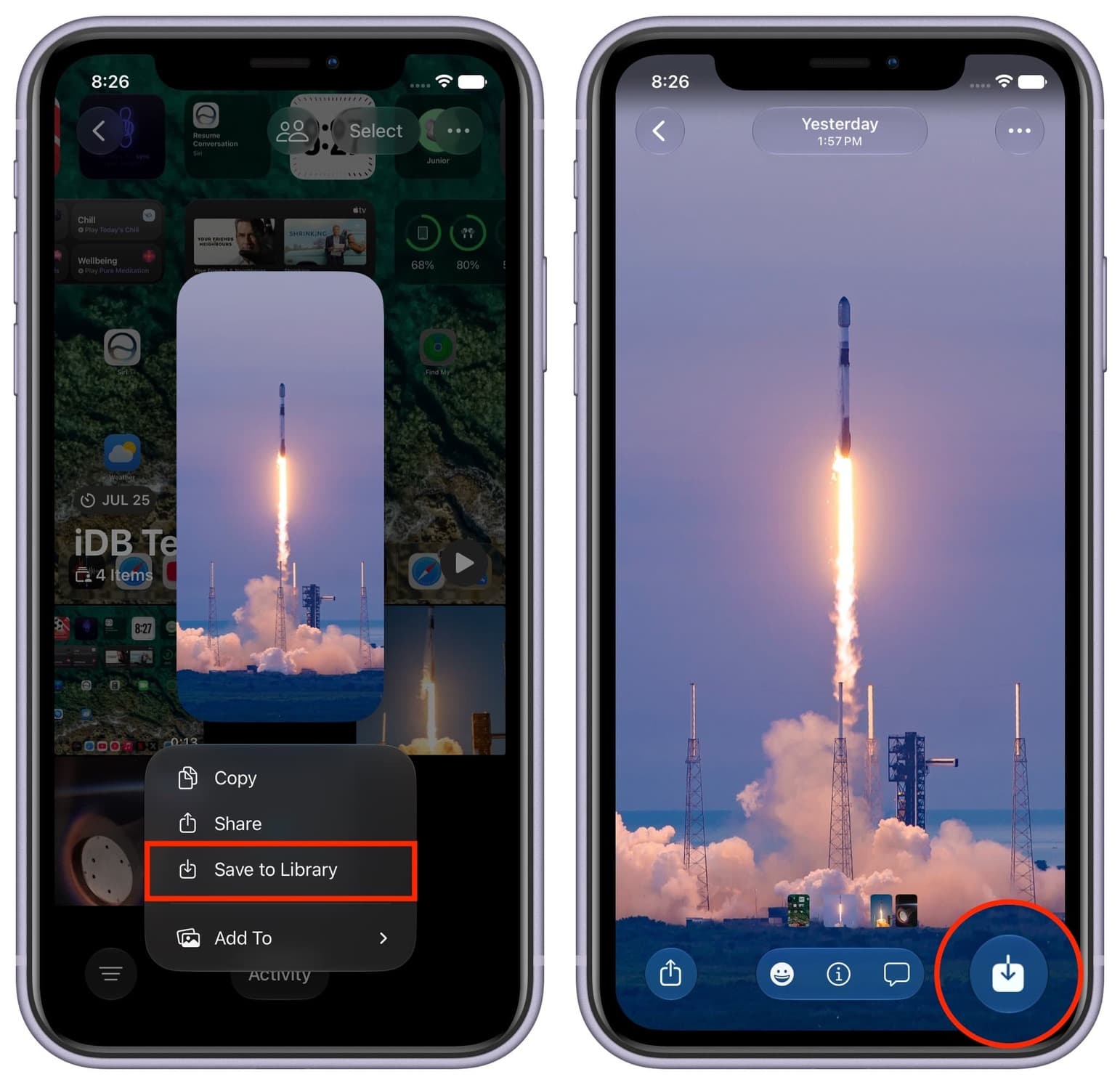 Saving one photo from shared iCloud album
