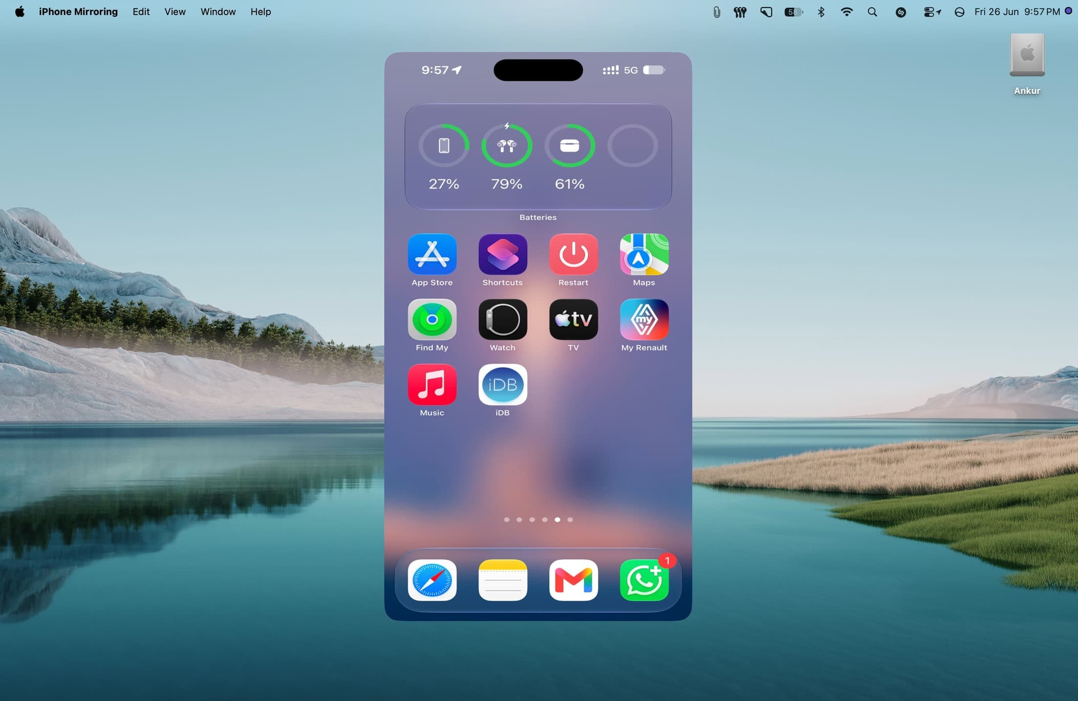 iPhone Mirroring window scaling issue